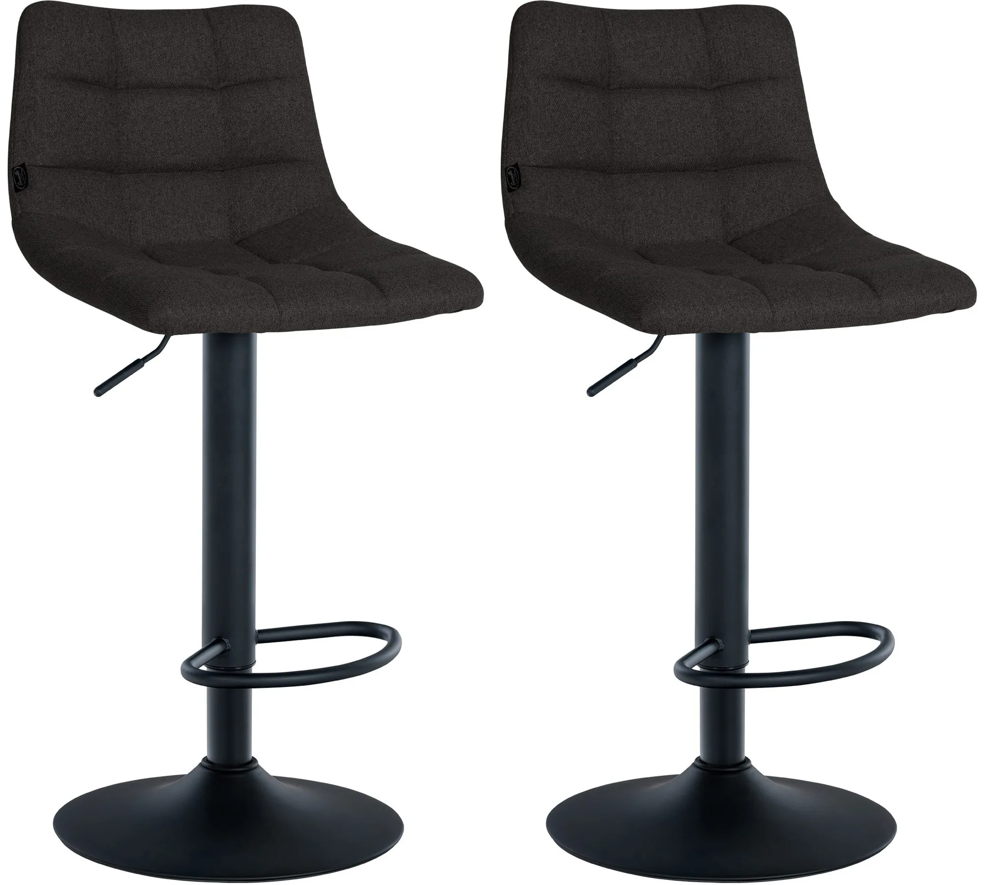 Barhocker Jerry Set 2-teilig 87-108,5 cm Schwarz