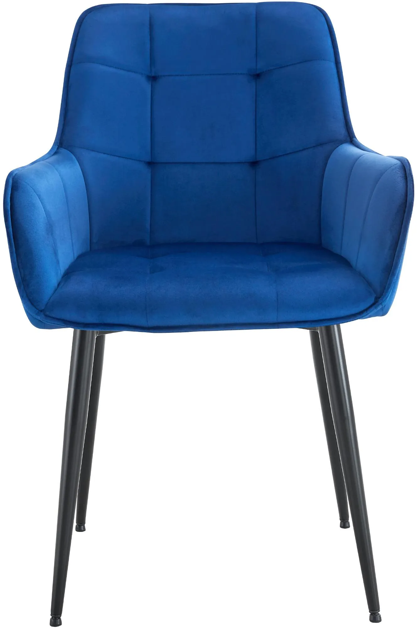 Esszimmerstuhl Ferndale Samt 62x58x86 cm dunkelblau