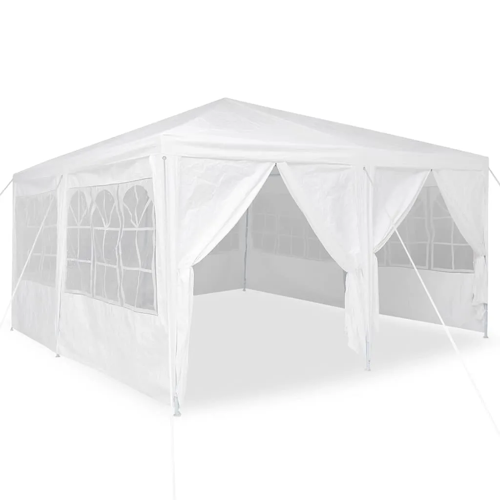 Weißes Partyzelt 400 x 400 x 266 cm – Wetterfest und Zusammenklappbar