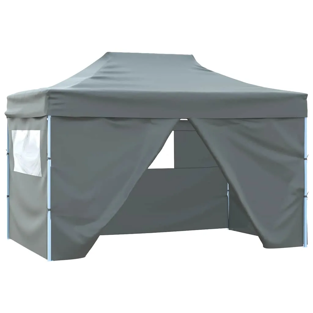 Faltbares Partyzelt Anthrazit 280x410x315 cm mit UV- und Wasserbeständigem Dach