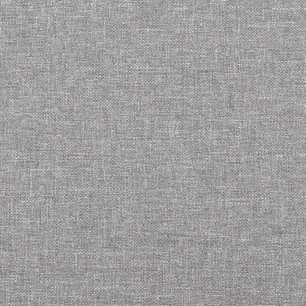 Boxspring-Bettrahmen Hellgrau 203x100x25 cm Stoff und Massivholz