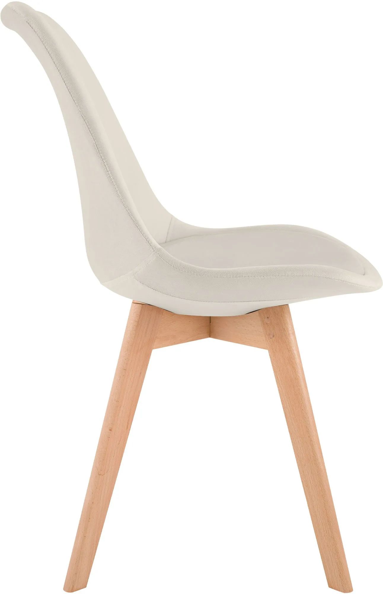 Esszimmerstuhl Linares 83x49x50 cm Beige Kunstleder
