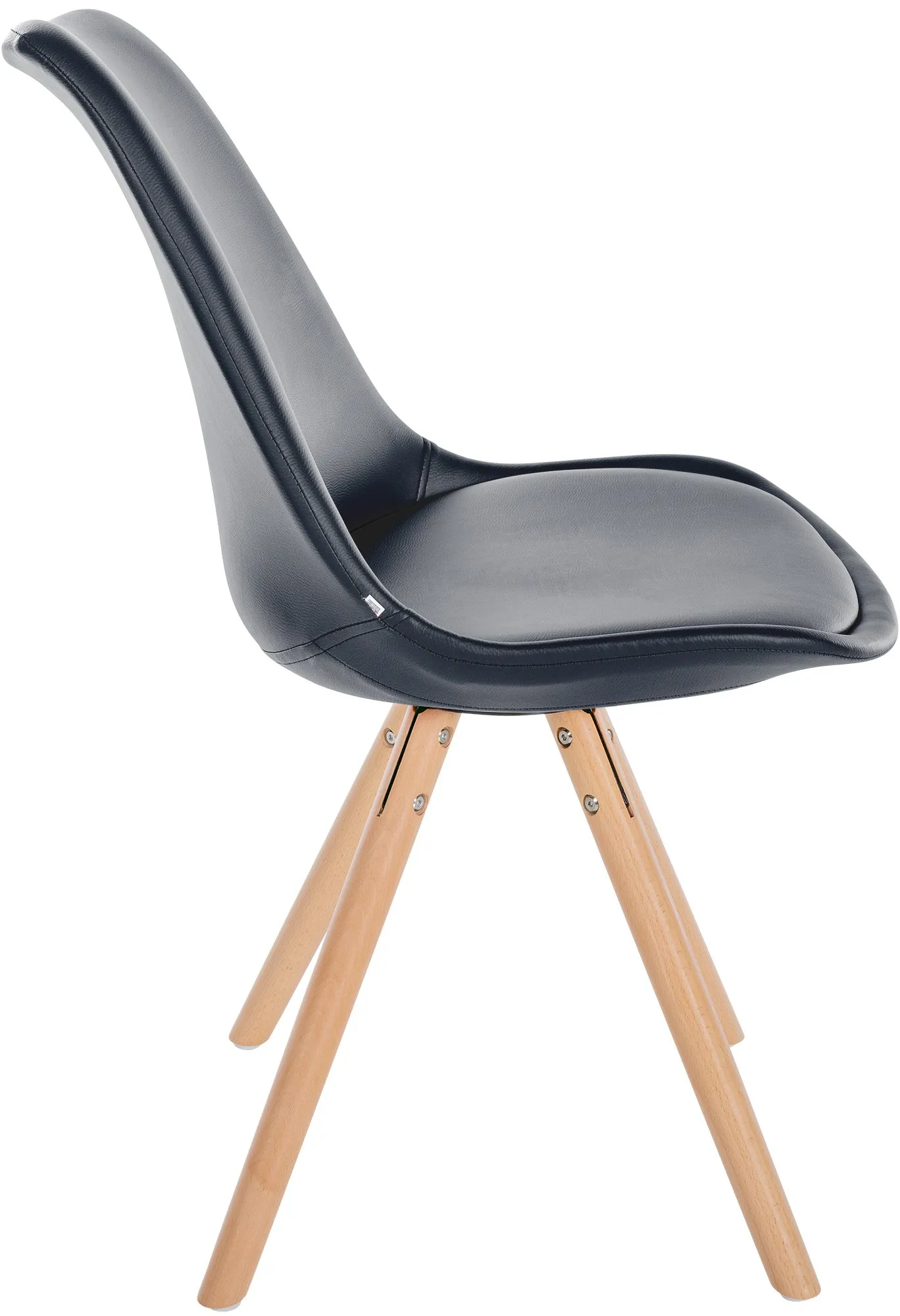 Besucherstuhl Sofia 81x48x54 cm schwarz Kunstleder
