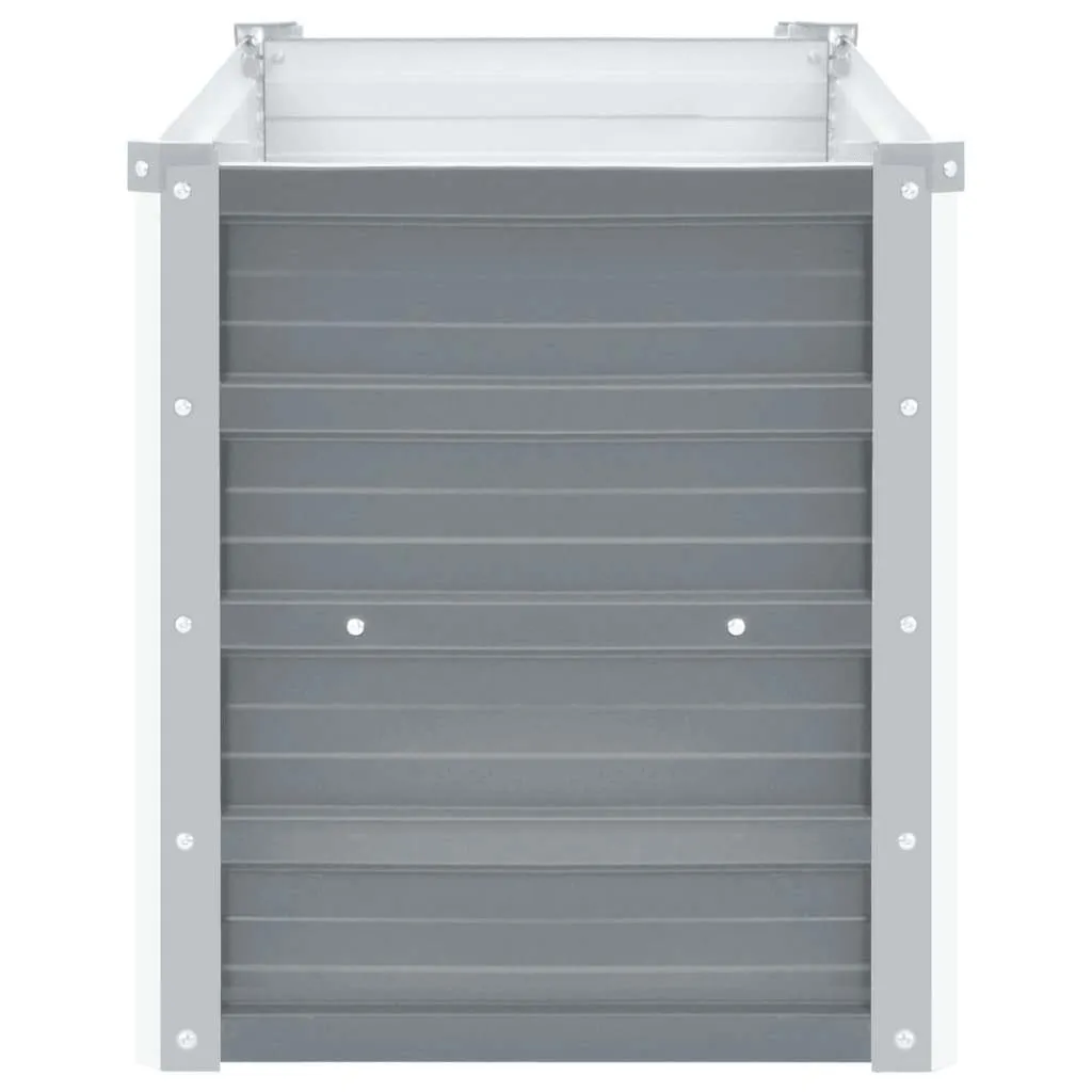 Elegantes Hochbeet aus verzinktem Stahl 160x40x45 cm Grau