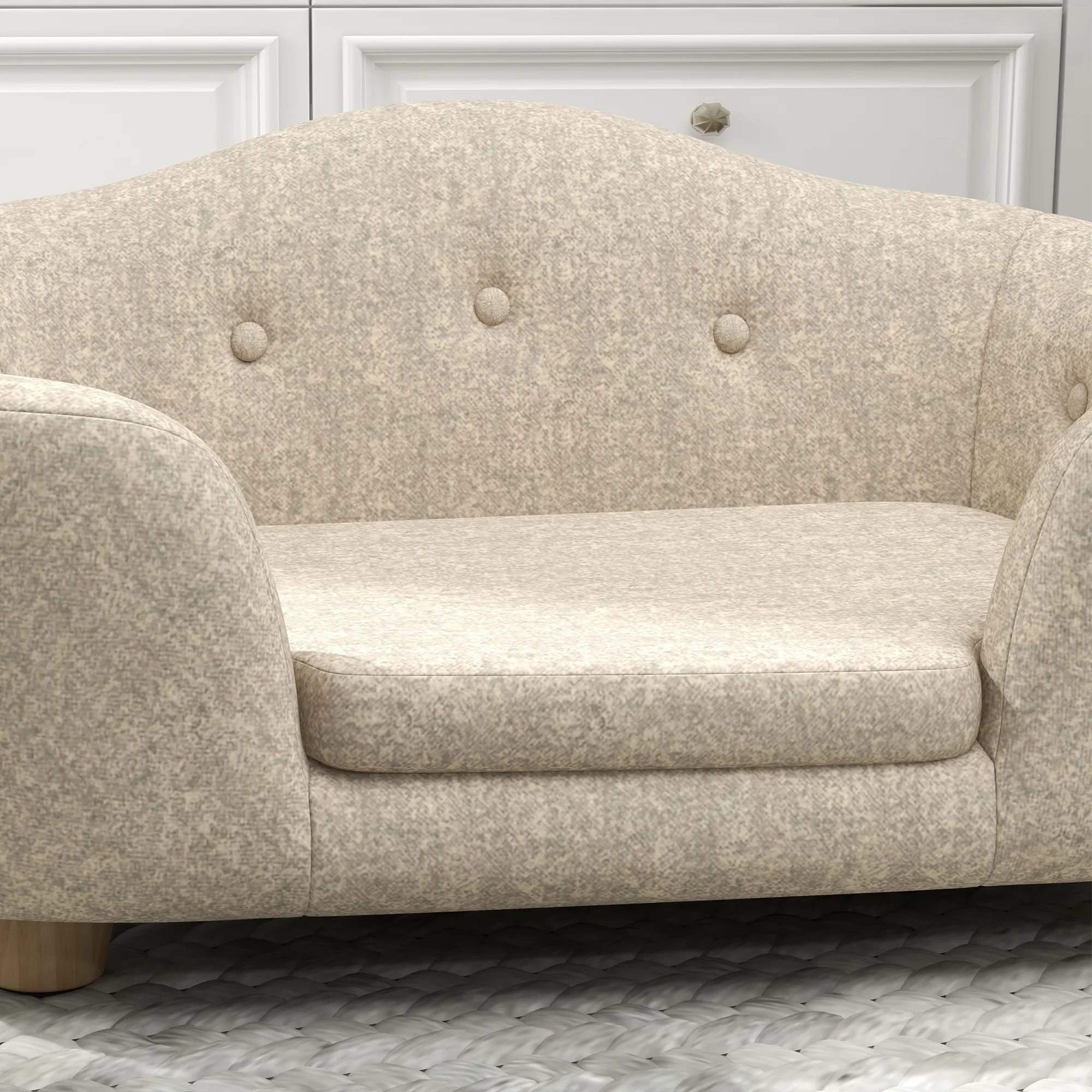 Erhöhtes Hundesofa 70B x 47T x 30H cm in Cremeweiß