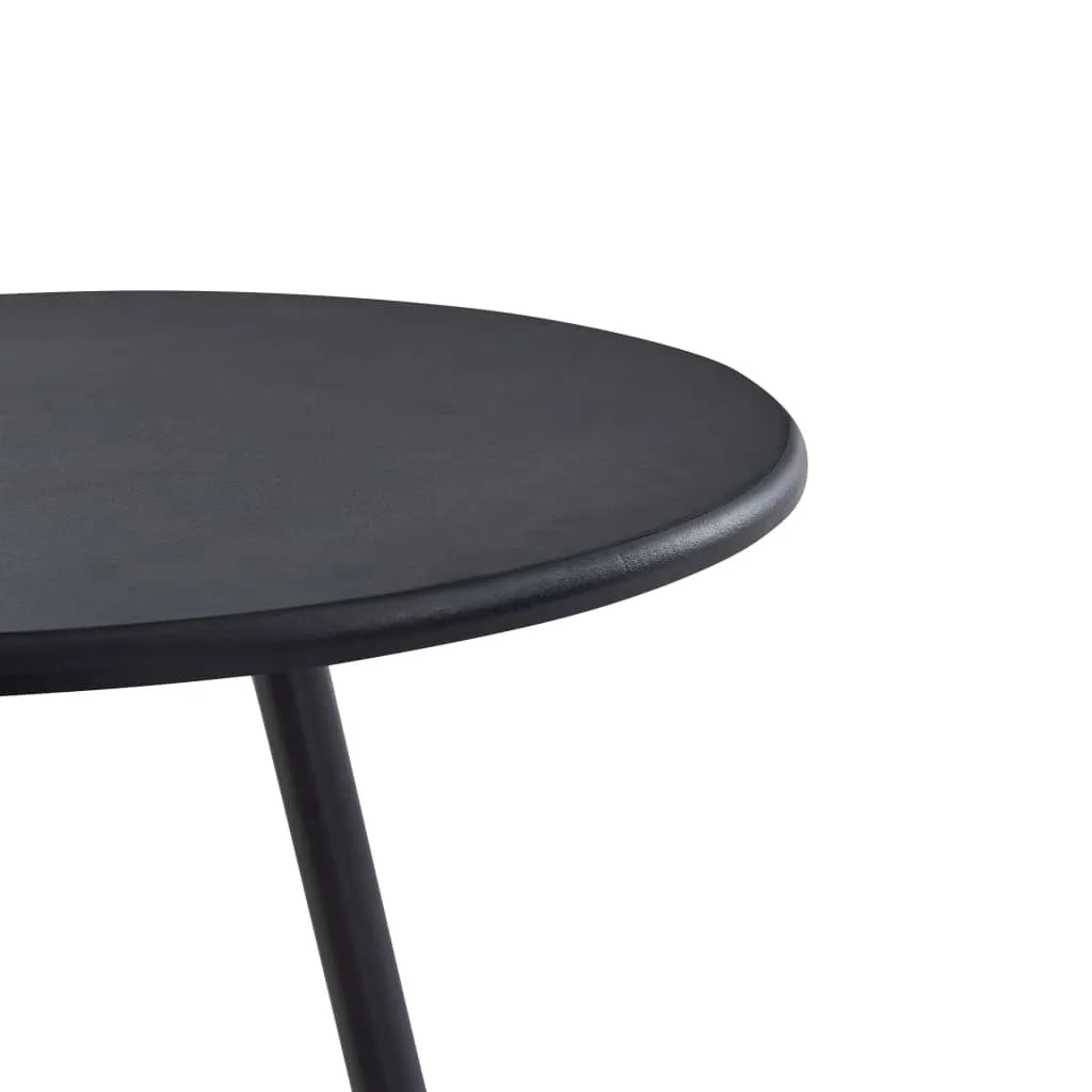 Schwarzer Stehtisch 60 x 107,5 cm mit MDF-Tischplatte und Stahlbeinen