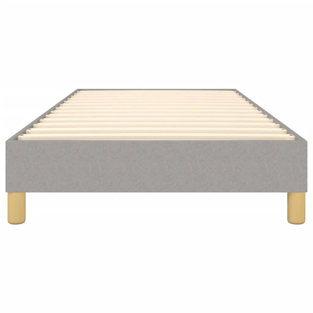 Boxspring-Bettrahmen Hellgrau 203x100x25 cm Stoff und Massivholz
