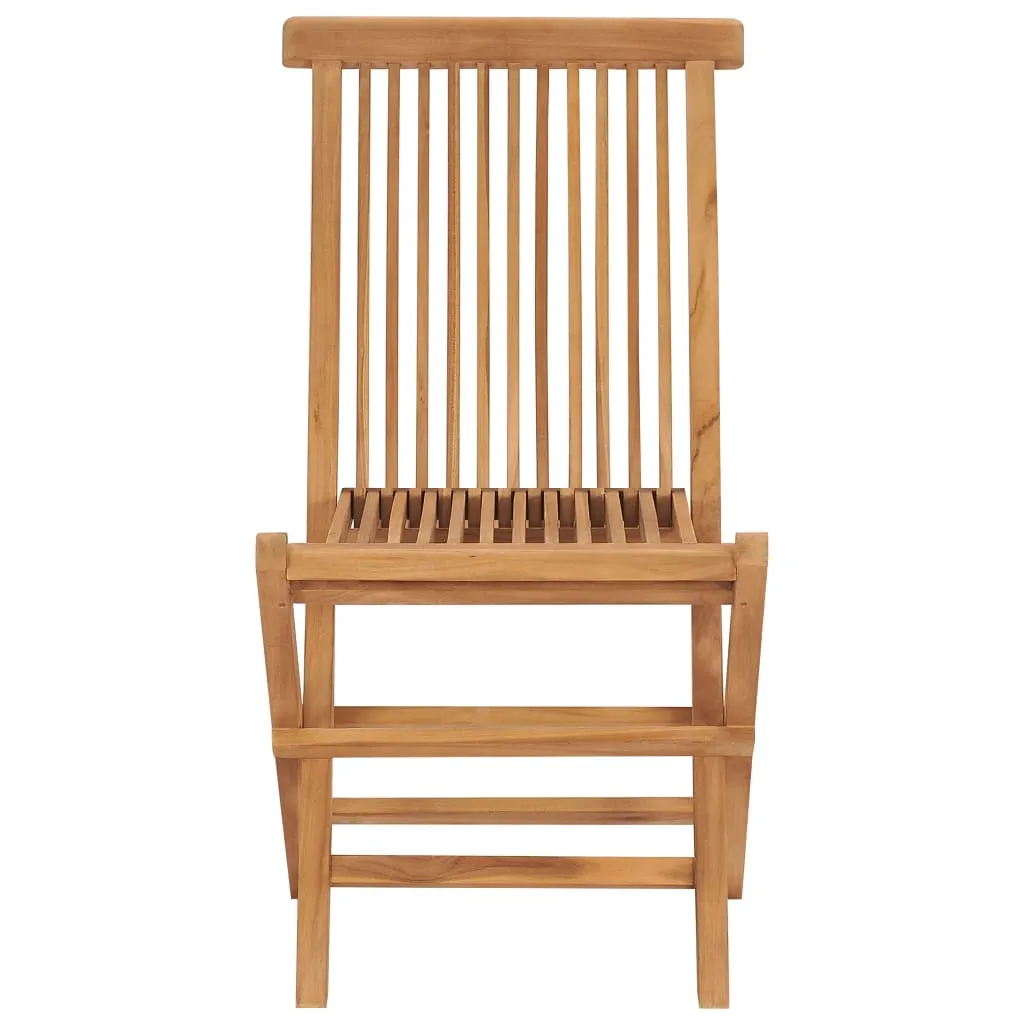 Klappstühle, 4 Stück, Massivholz Teakholz