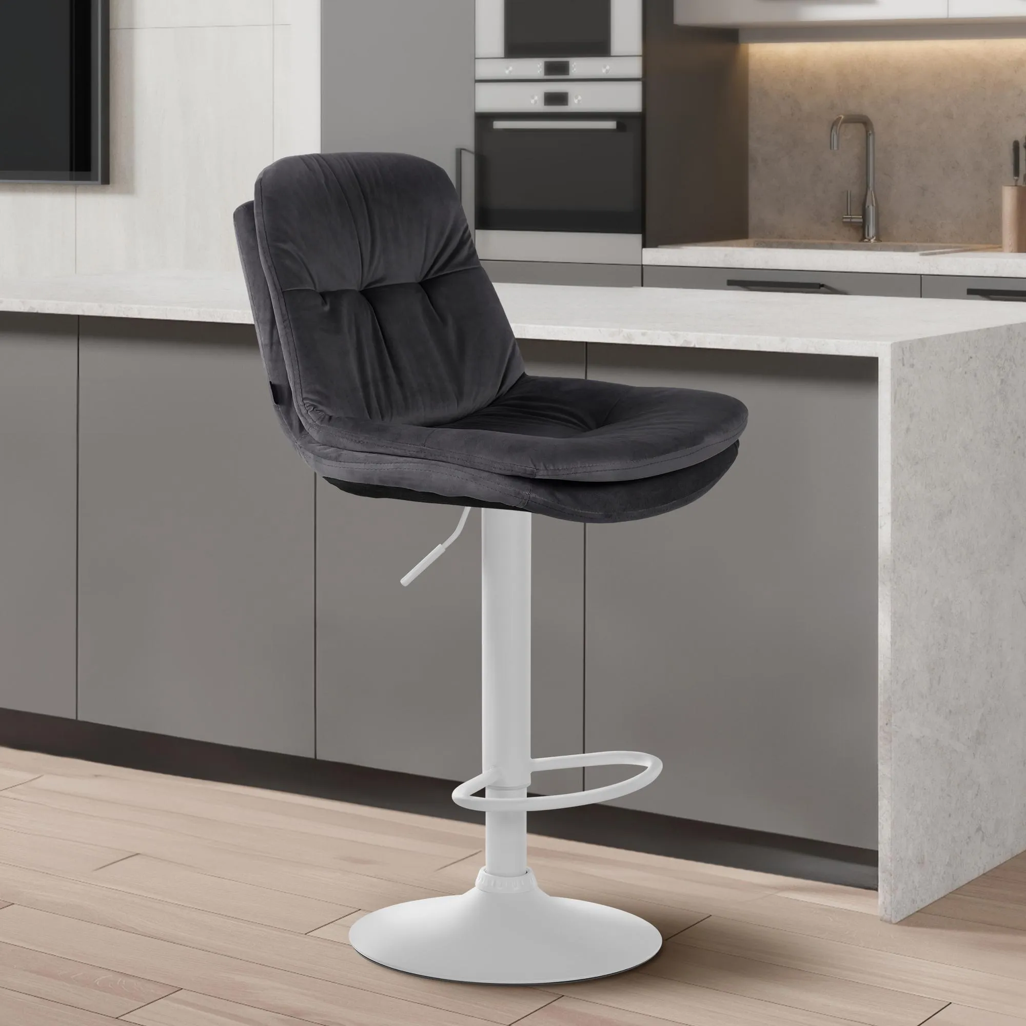 Barhocker Laurel 94-113x46x54 cm dunkelgrau