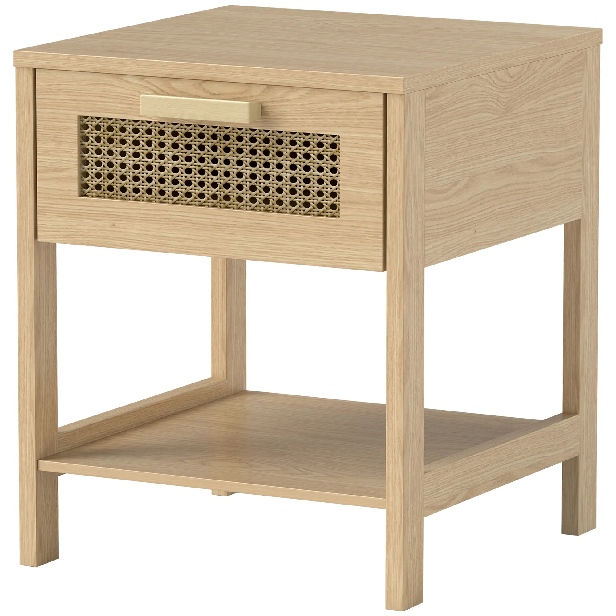 Nachttisch, Nachtschrank, Beistelltisch mit Schublade, MDF 40 x 40 x 48,4 cm Nachttisch, Nachtschrank, Beistelltisch mit Schublade, MDF 40 x 40 x 48,4 cm