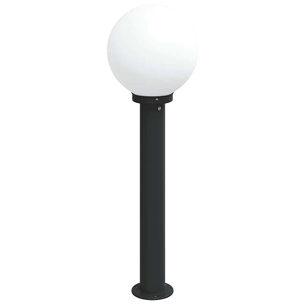 Pollerleuchte Schwarz 25 x 80 cm aus Edelstahl mit IP44-Schutz