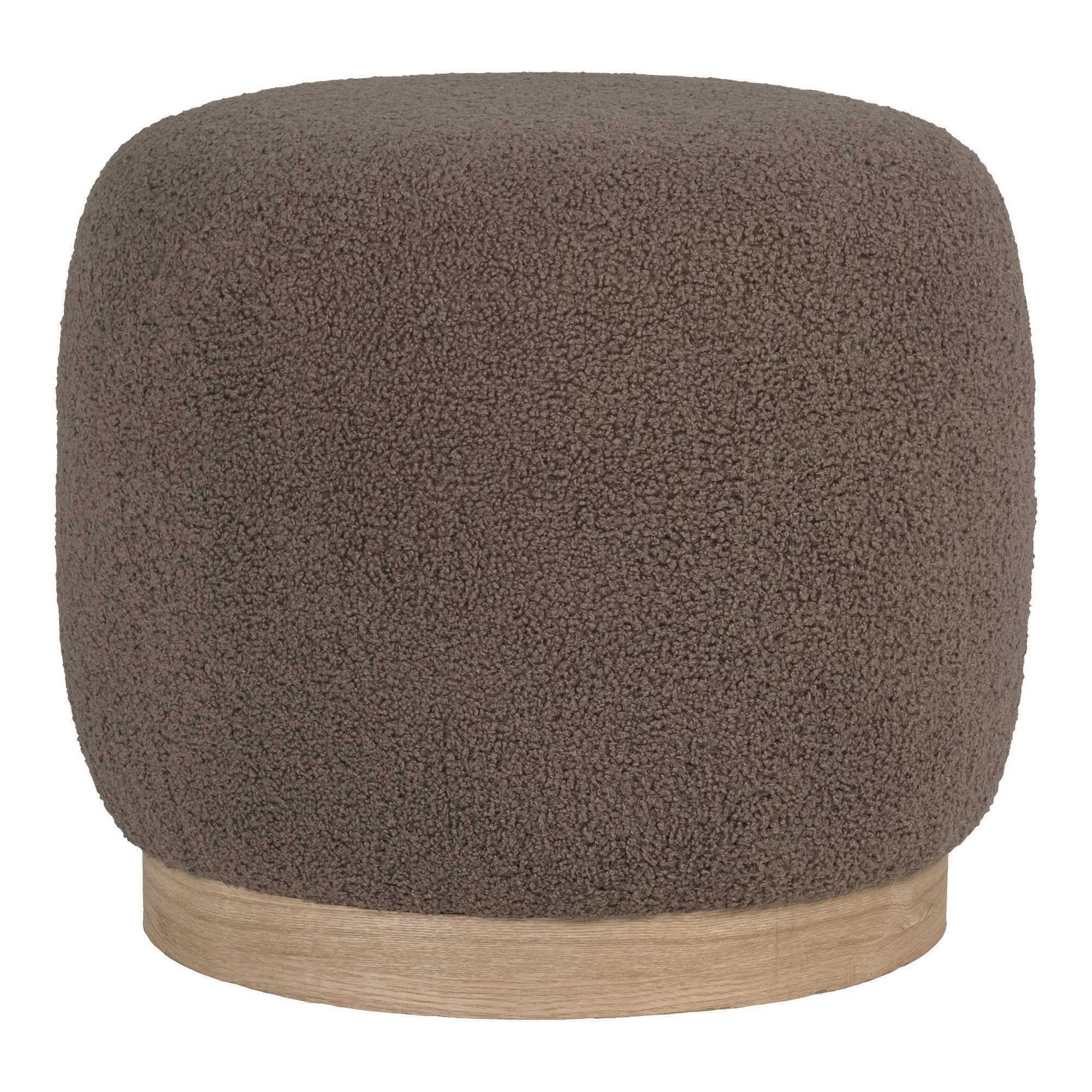 tinkaro Pouf Belfort MDF, Kiefernholz, Schaumstoff, Polyester Braun
