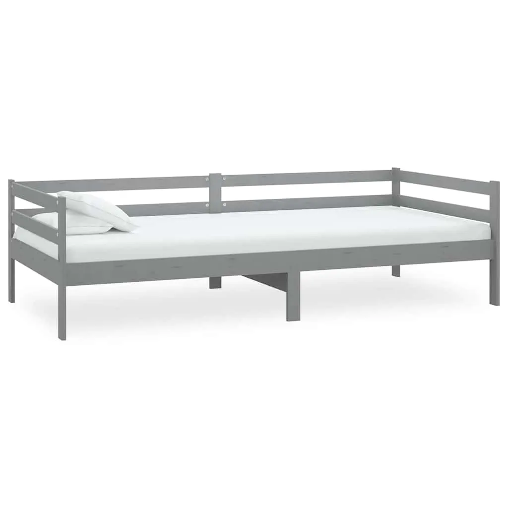 Multifunktionales Tagesbett aus massivem Kiefernholz 204x98x57 cm Grau