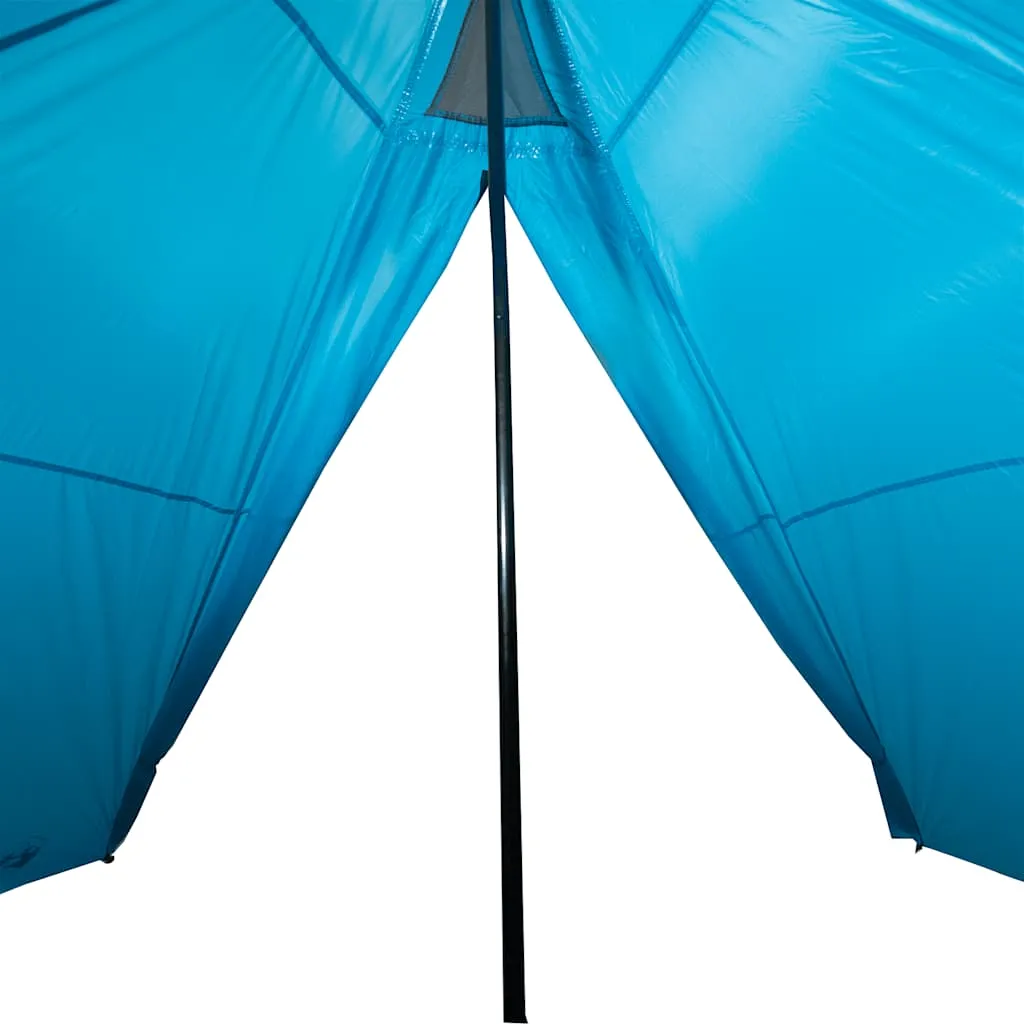 Familienzelt Tipi 427x411x178 cm Blau wasserdicht und leicht