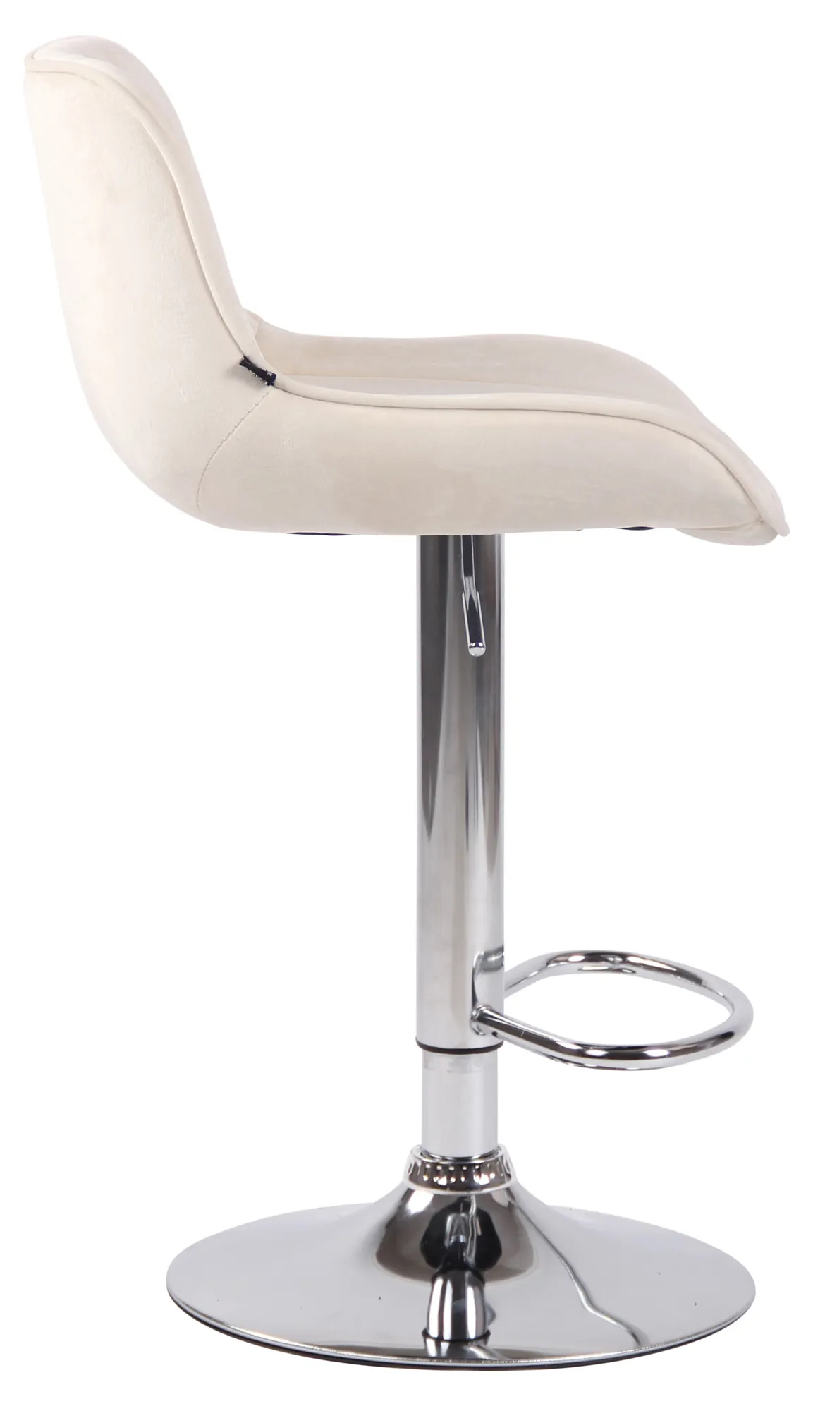 Barhocker Lentini Samt 86-108x50x50 cm creme