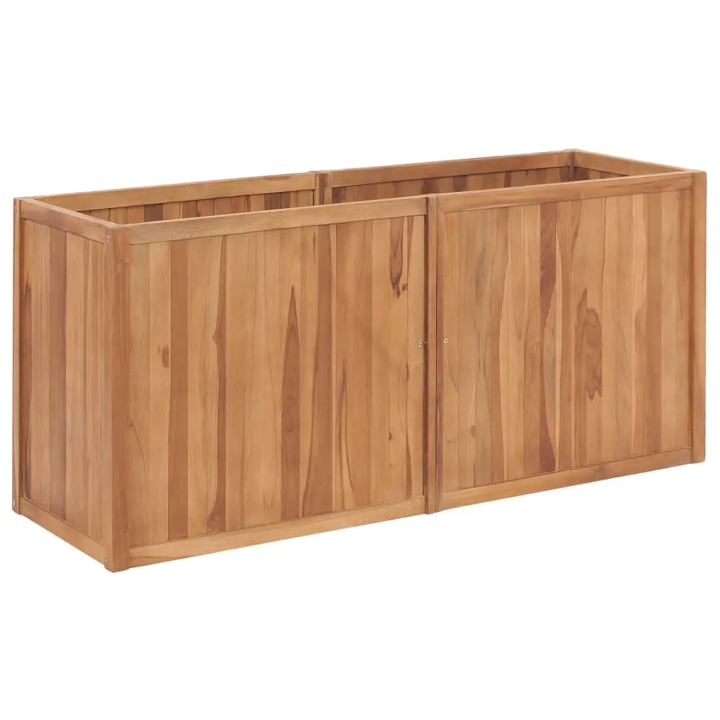 Garten-Hochbeet 150 x 50 x 70 cm Massivholz Teak Garten-Hochbeet 150 x 50 x 70 cm Massivholz Teak