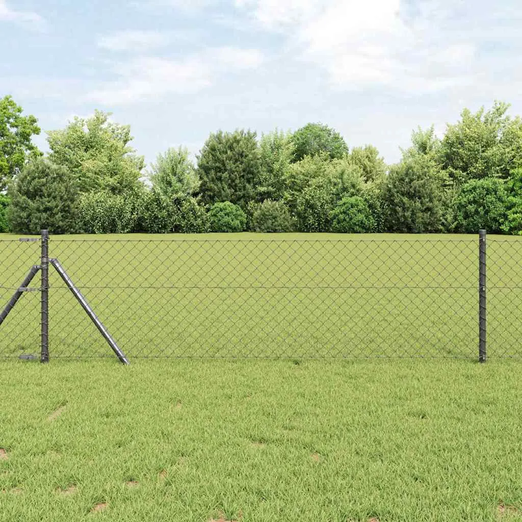 Zaunpfosten Set Grau 2500 x 3,2 x 60 cm