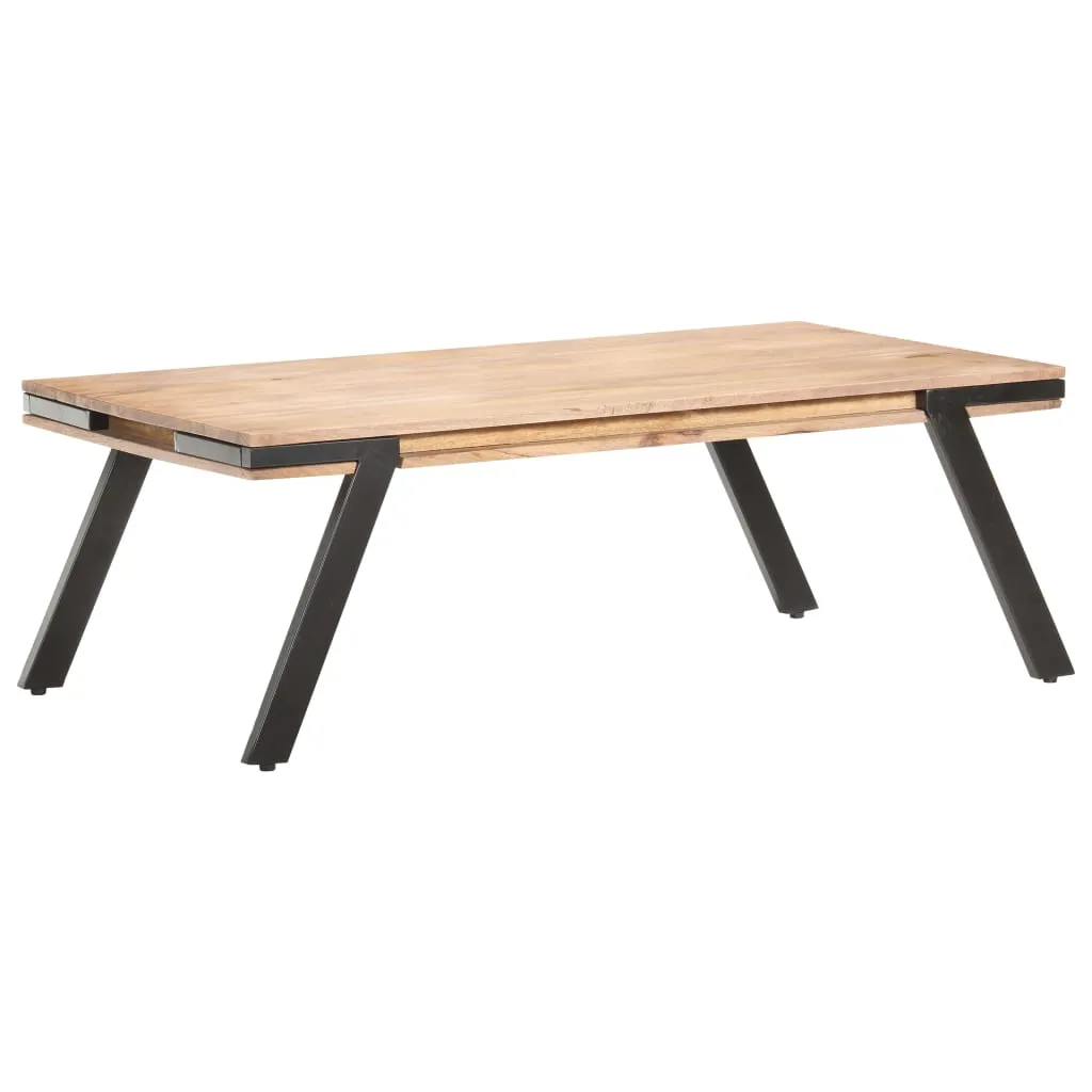 Schlichter Couchtisch aus Vollholz, 114 x 65 x 40 cm, Naturfinish
