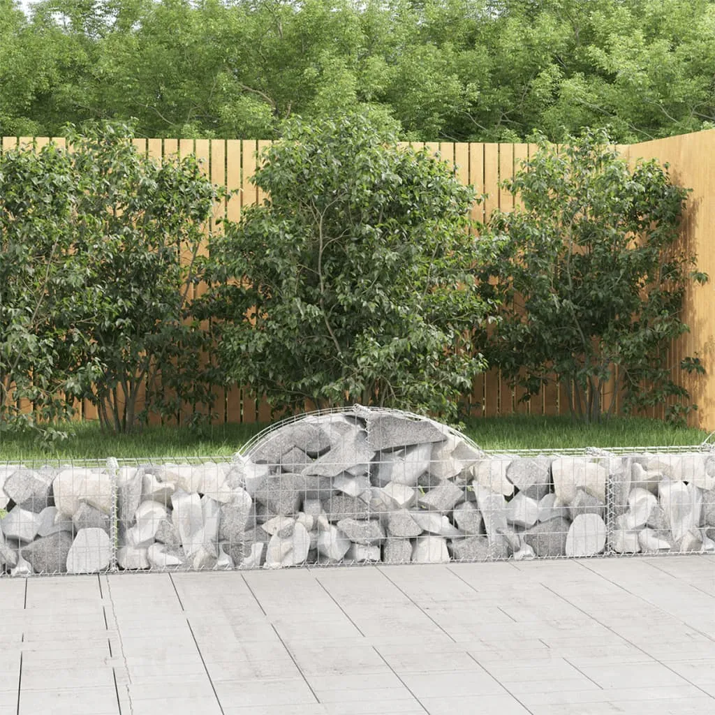 Gabionenkorb Silbern 200 x 30 x 40/60 cm