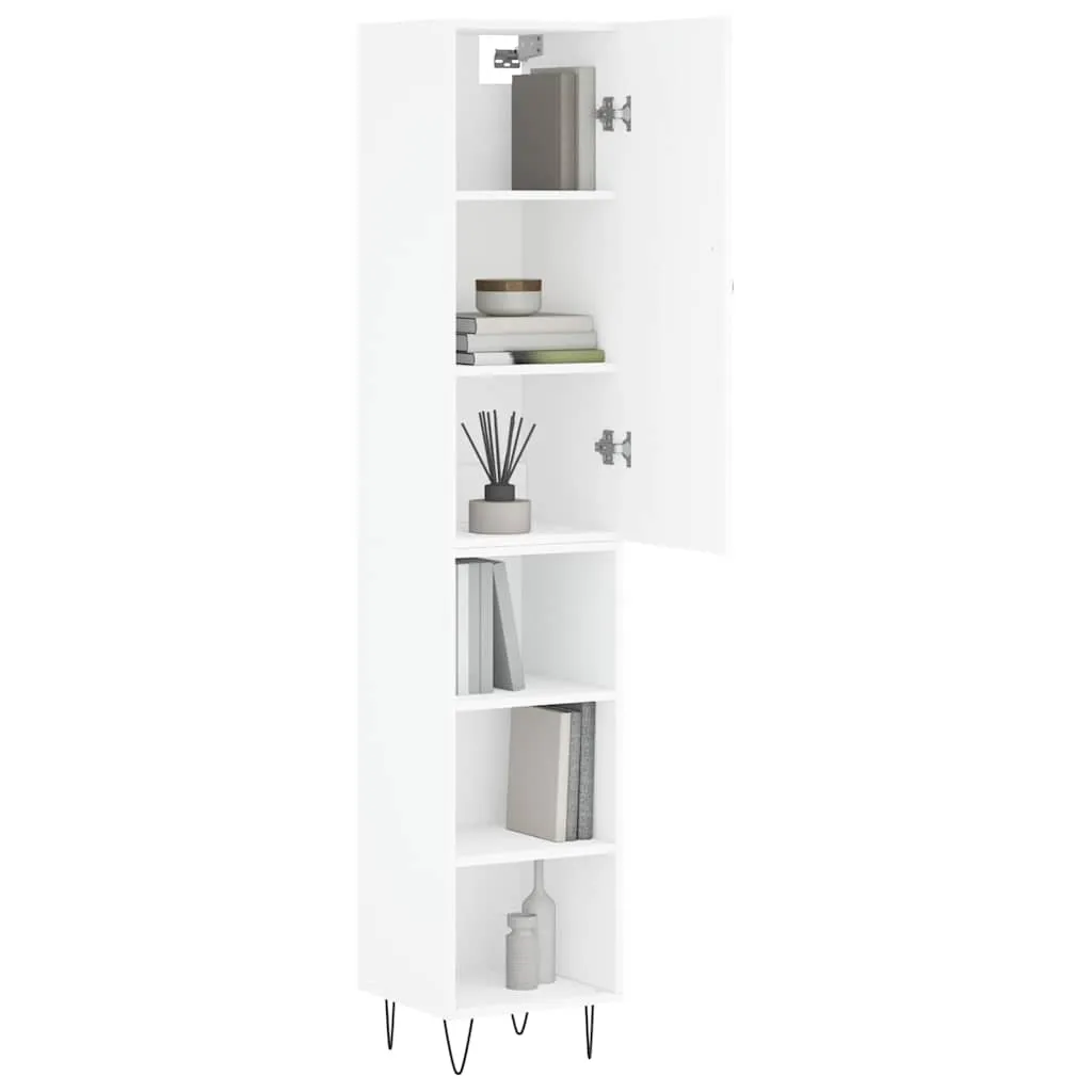 Elegantes Highboard in Weiß 34,5 x 34 x 180 cm