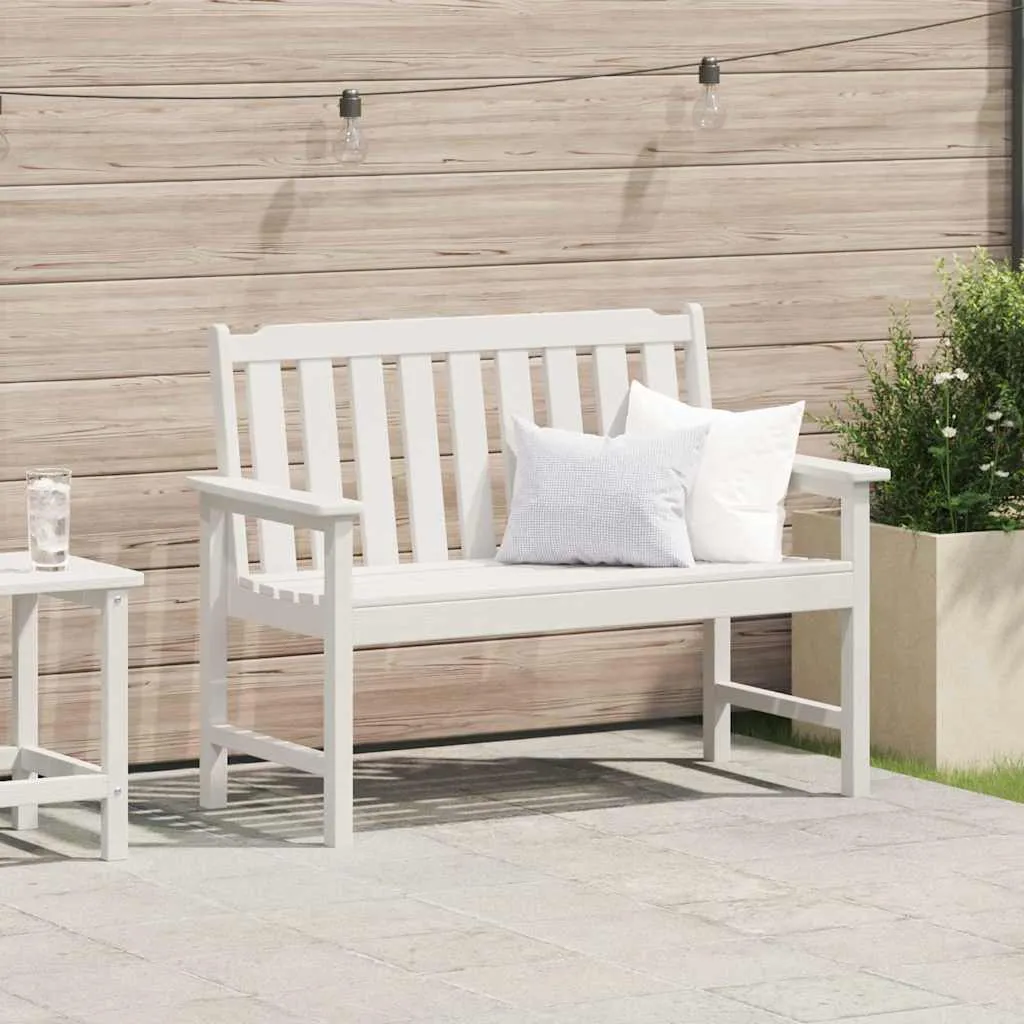 Modernes Gartenmöbel 120 x 59 x 88 cm Weiß aus HDPE