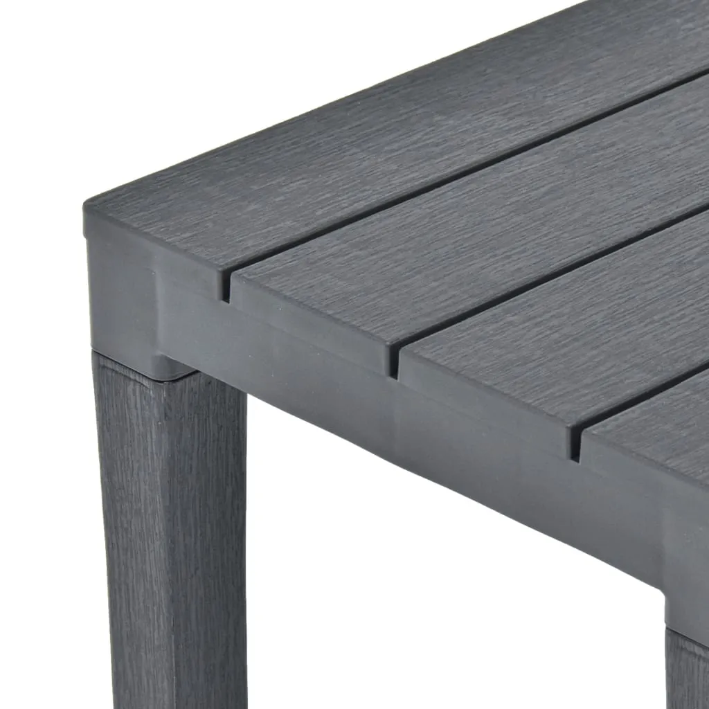 Gartenbank-Set Anthrazit 60 x 38,5 x 45 cm