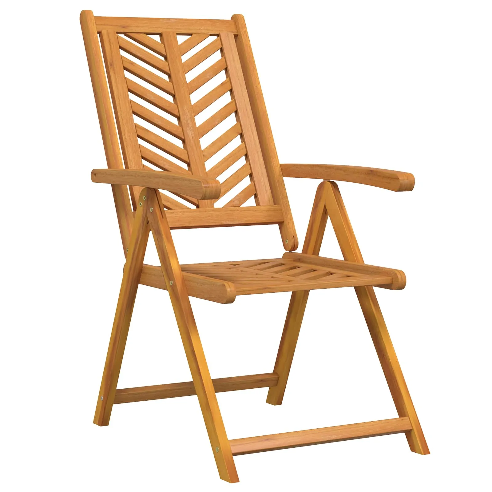 Verstellbarer Gartenstuhl aus Echtholz Braun 57 x 72 x 109 cm
