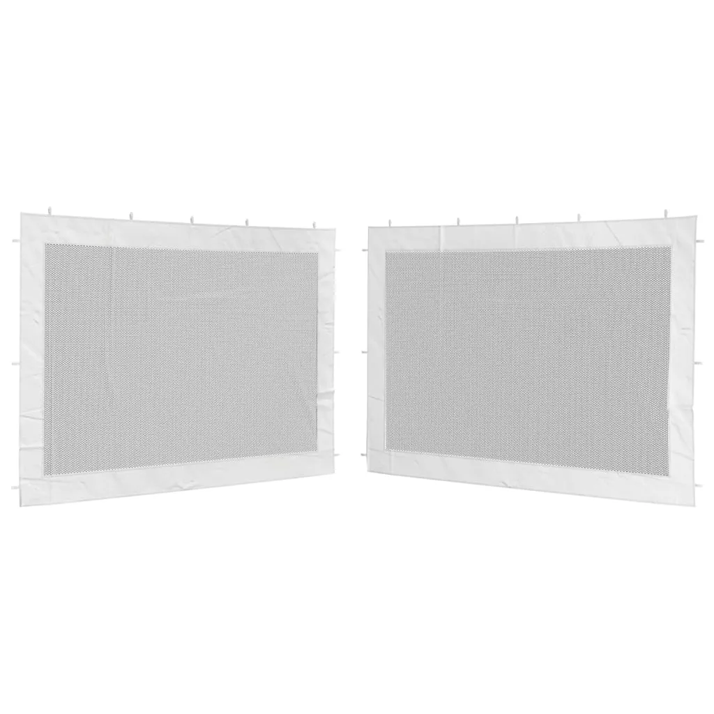 Party-Seitenwand für Gartenzelt 300 x 195 cm in Weiß und Schwarz
