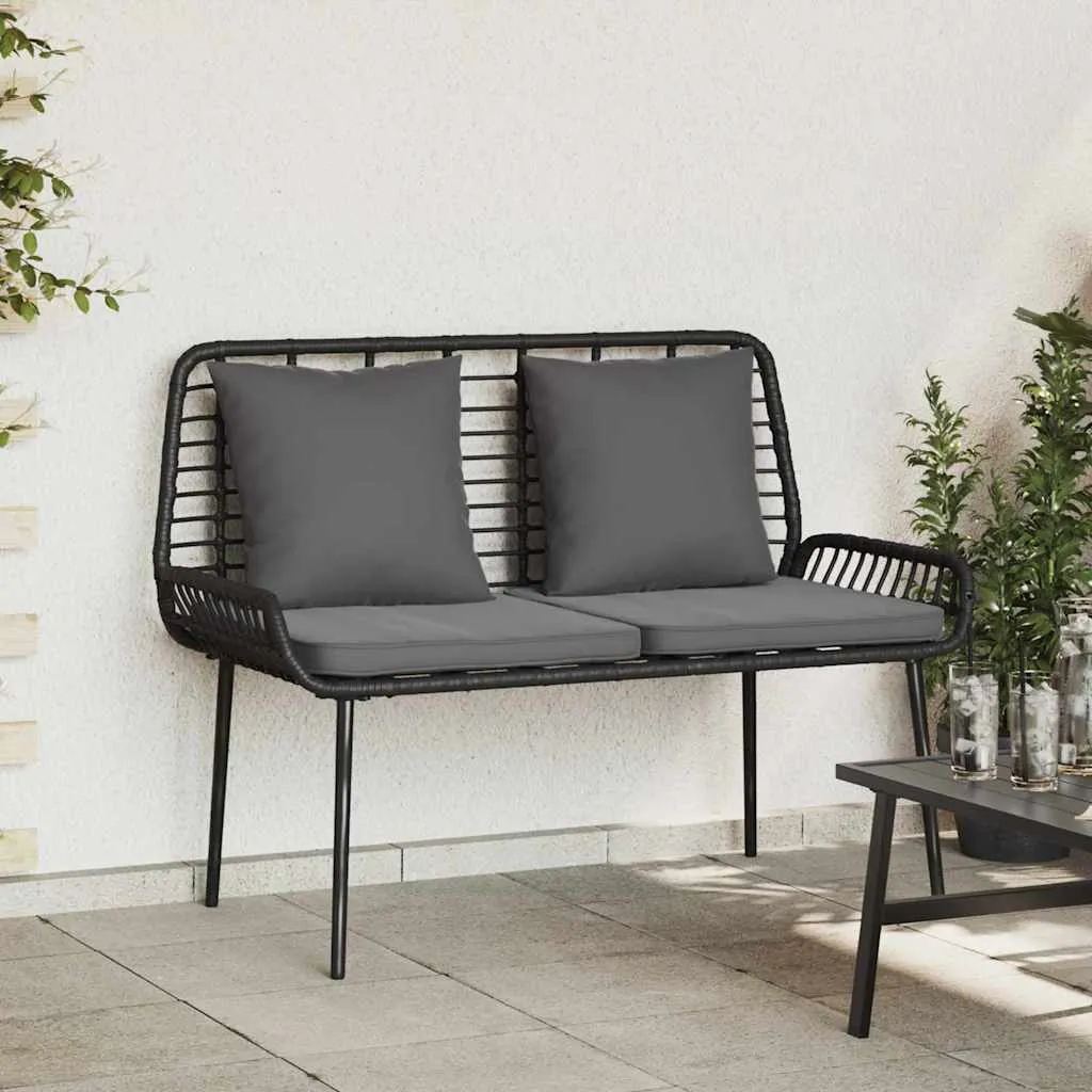 Gartenmöbelset Poly-Rattan 109x63x83 cm Schwarz Anthrazit