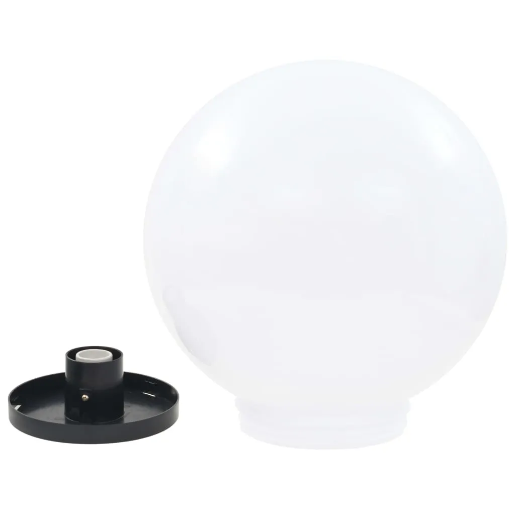 2 LED-Kugellampen 40 cm Weiß für Garten und Terrasse