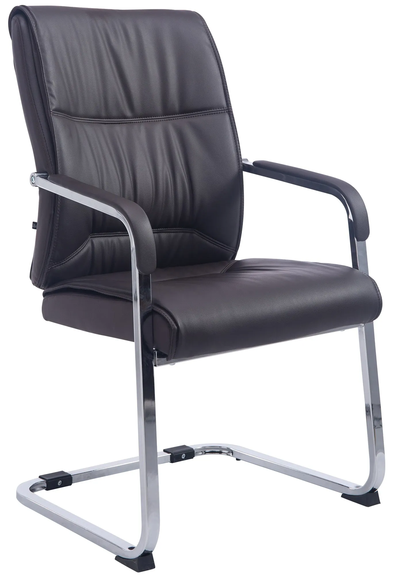Besucherstuhl Anubis Freischwinger 102x58x65 cm Braun