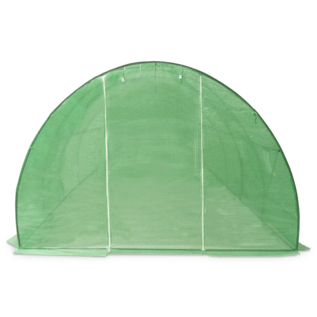 Gewächshaus 900x300x200 cm Grün mit PE-Netzgewebe und verzinktem Stahlrahmen