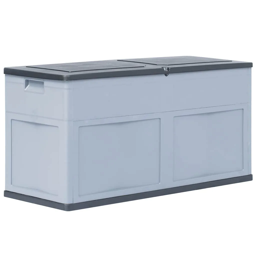 Stylische Gartenbox 119 x 46 x 60 cm in Grau und Schwarz