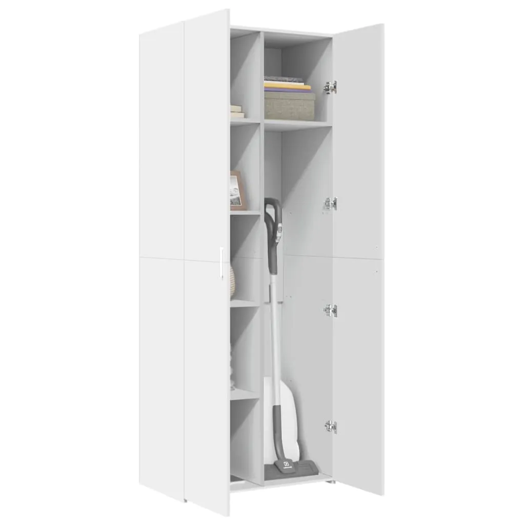 Highboard Weiß 70 x 42,5 x 185 cm aus Holzwerkstoff