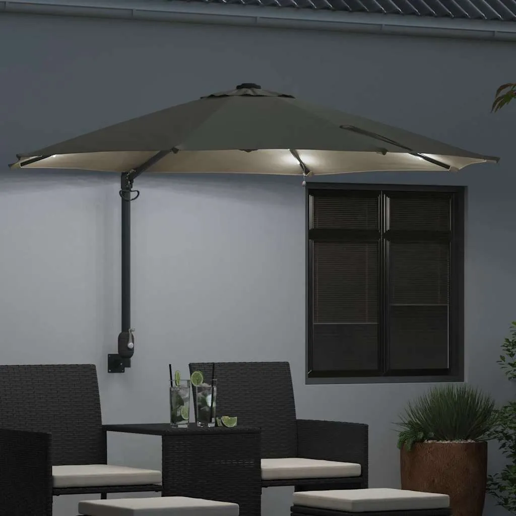 Garten-Sonnenschirm Sand 248 x 248 x 148 cm Polyester und Stahl