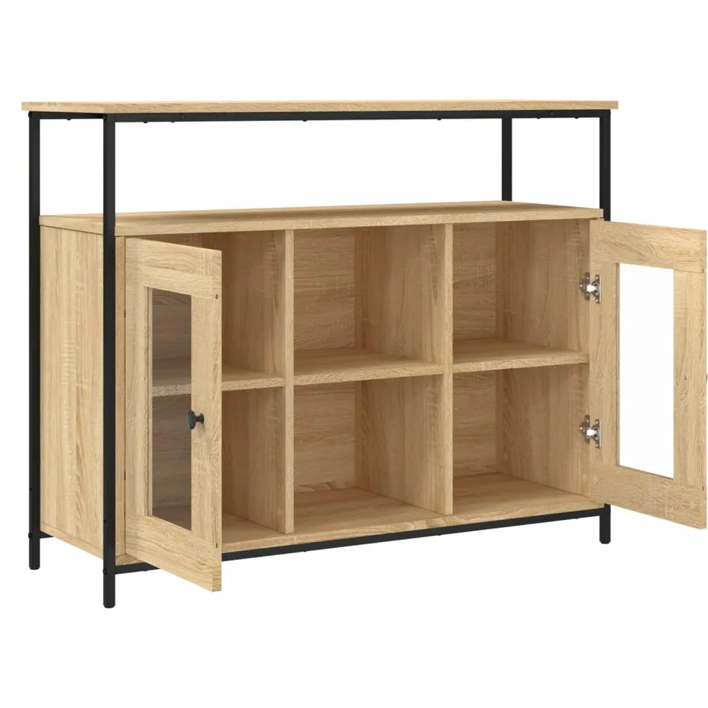 Klassisches Sideboard 100 x 35 x 80 cm in Sonoma-Eiche