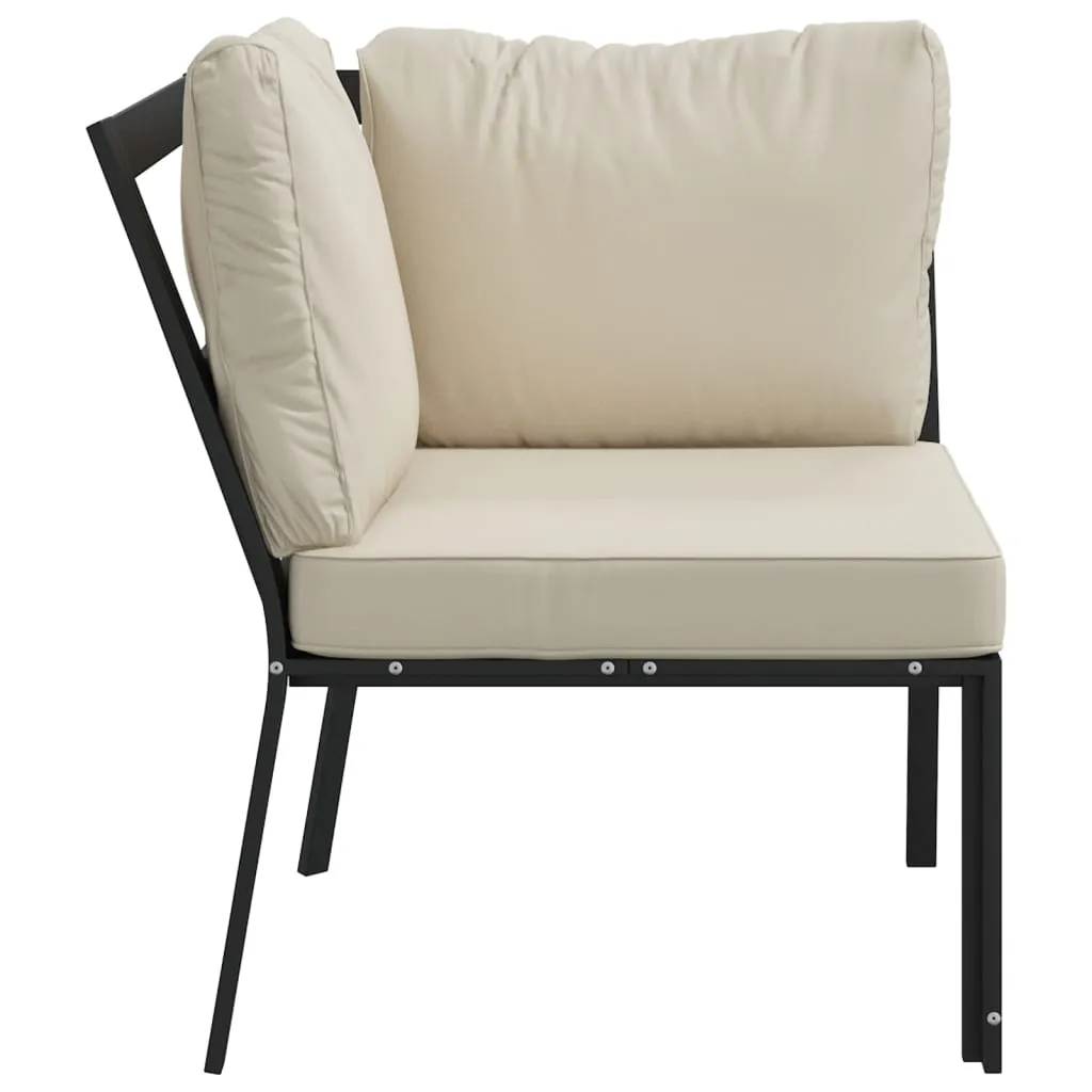Stylischer Gartenstuhl 76 x 76 x 79 cm in Schwarz und Sand