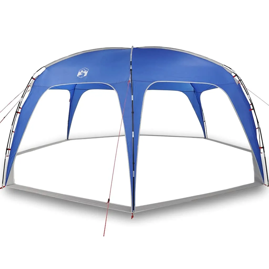 Partyzelt Azurblau 695x695x295 cm wasserdicht mit Fiberglasstangen