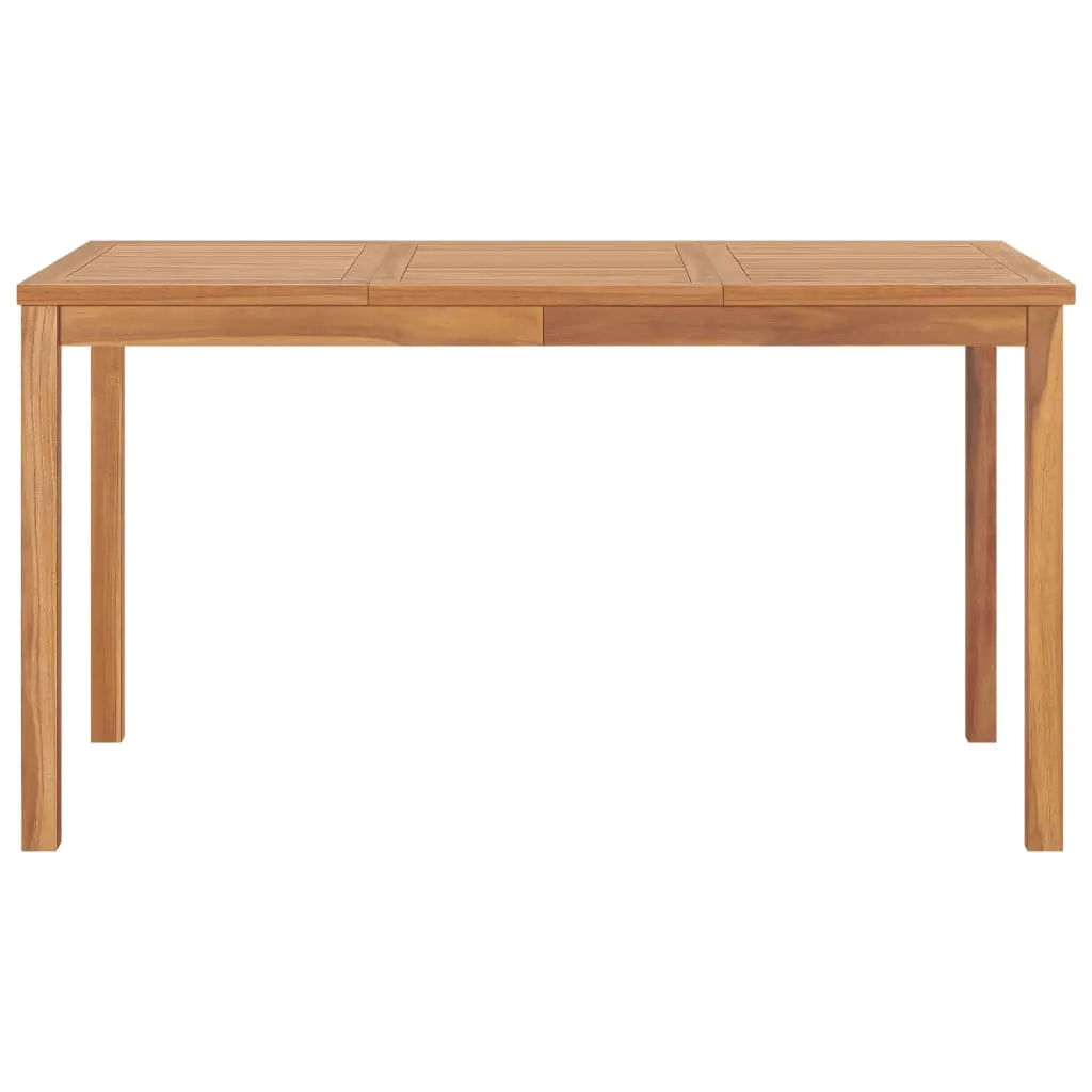 Naturholz Gartentisch 140 x 80 x 77 cm mit warmer Farbe