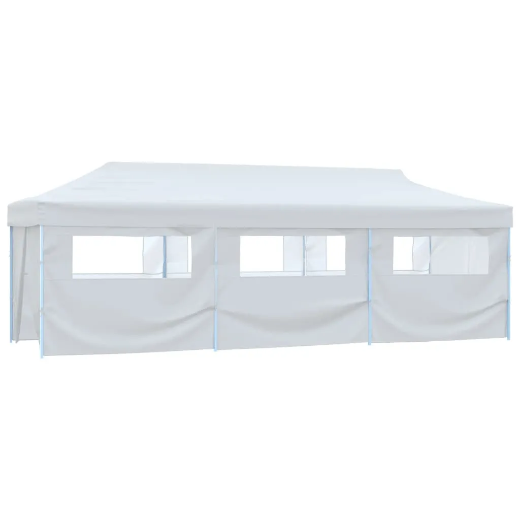 Faltbares Partyzelt Weiß 291x870x315 cm mit UV- und Wasserbeständigem Dach