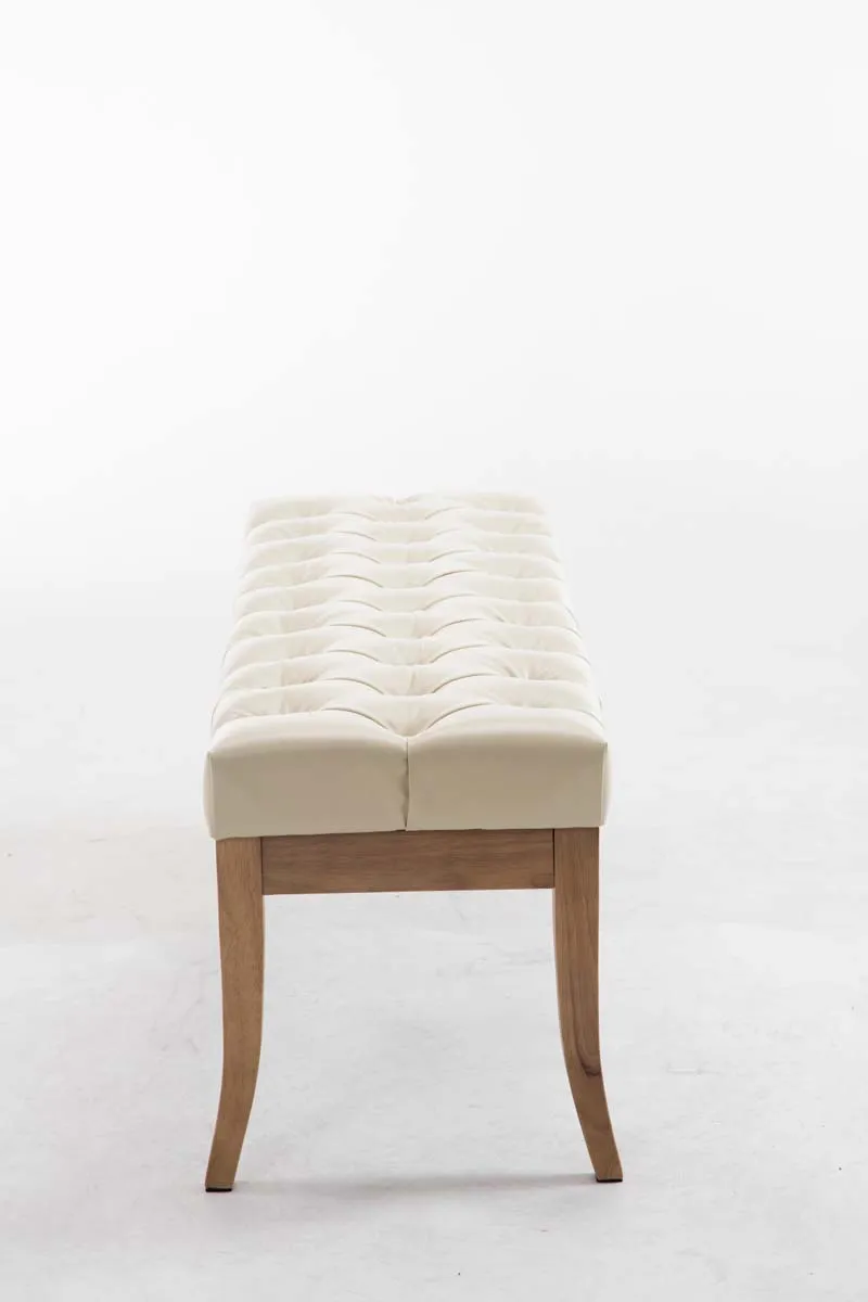 Sitzbank Ramses Kunstleder 120x38x46 cm creme