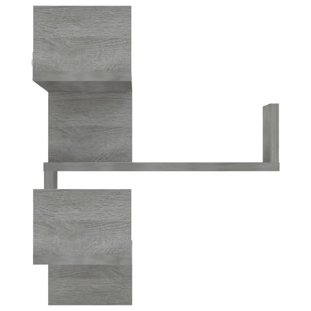 Wandregal Eckregal 40x40x50 cm Grau Sonoma Holzwerkstoff