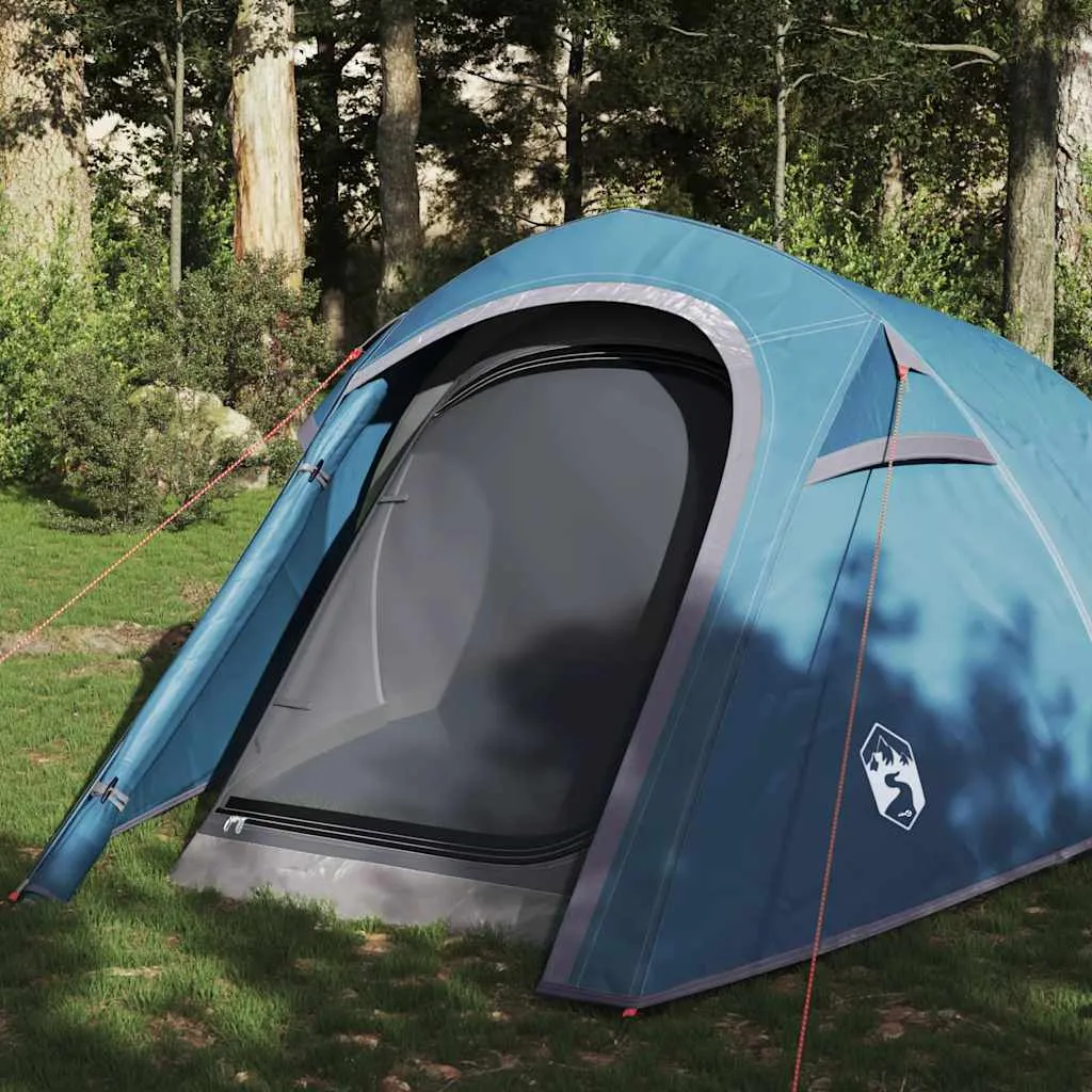 Campingzelt Tunnelzelt Blau 283x193x125 cm für 3 Personen
