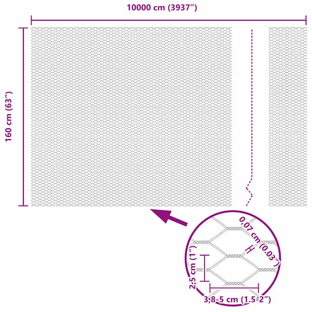 Hexagonzaun PVC Grün 100 x 1,6 m – moderner Garten- und Terrassenzaun