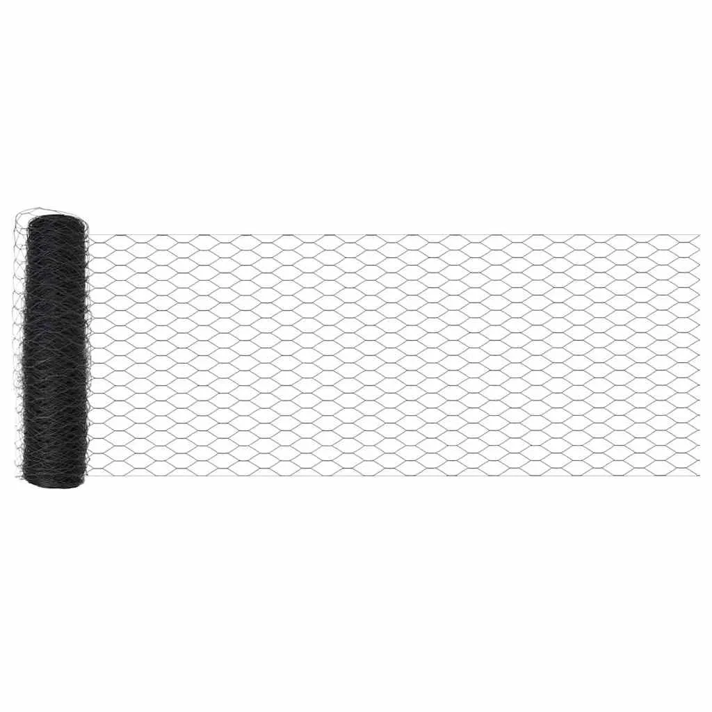Hexagonzaun PVC Grau 100 x 0,4 m – moderner Garten- und Terrassenzaun