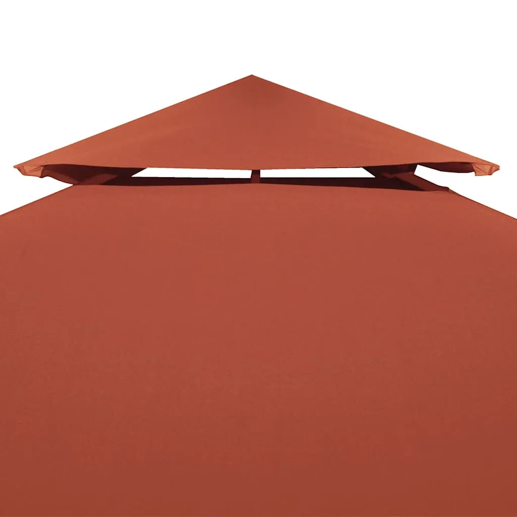 Pavillon-Dachplane Terrakotta 4 x 3 m mit Kaminabzug und PVC-Beschichtung