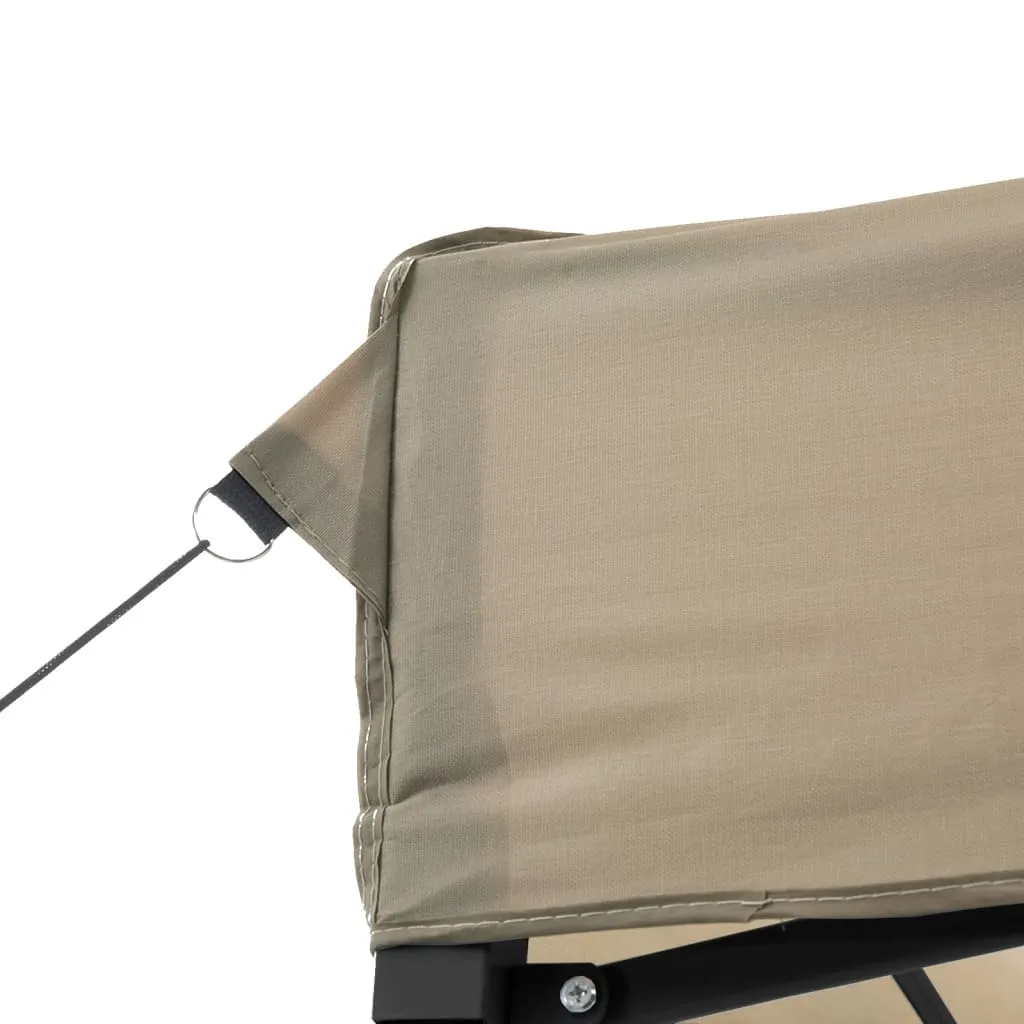 Faltbares Pop-up-Partyzelt 200x200x306 cm Taupe mit Stahlgestell
