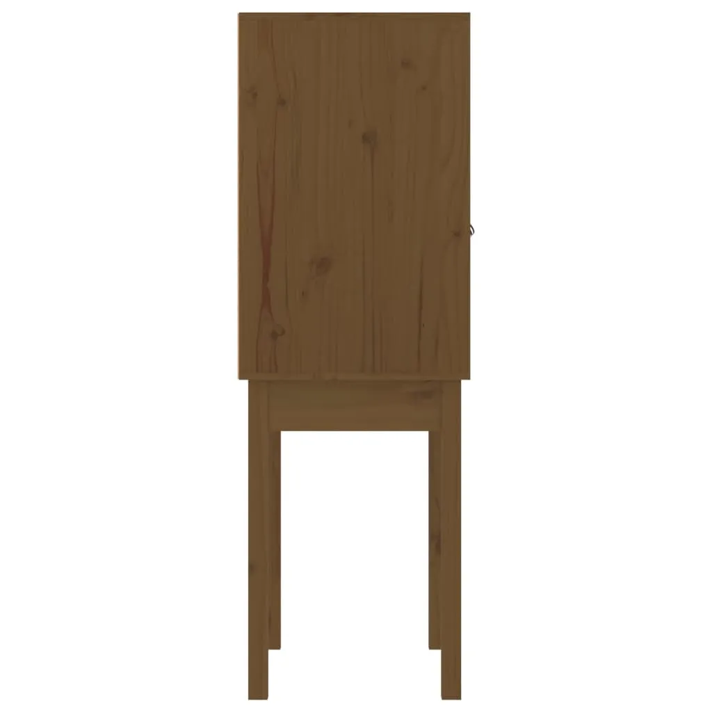 Highboard Honigbraun 60x40x120 cm Massivholz Kiefer