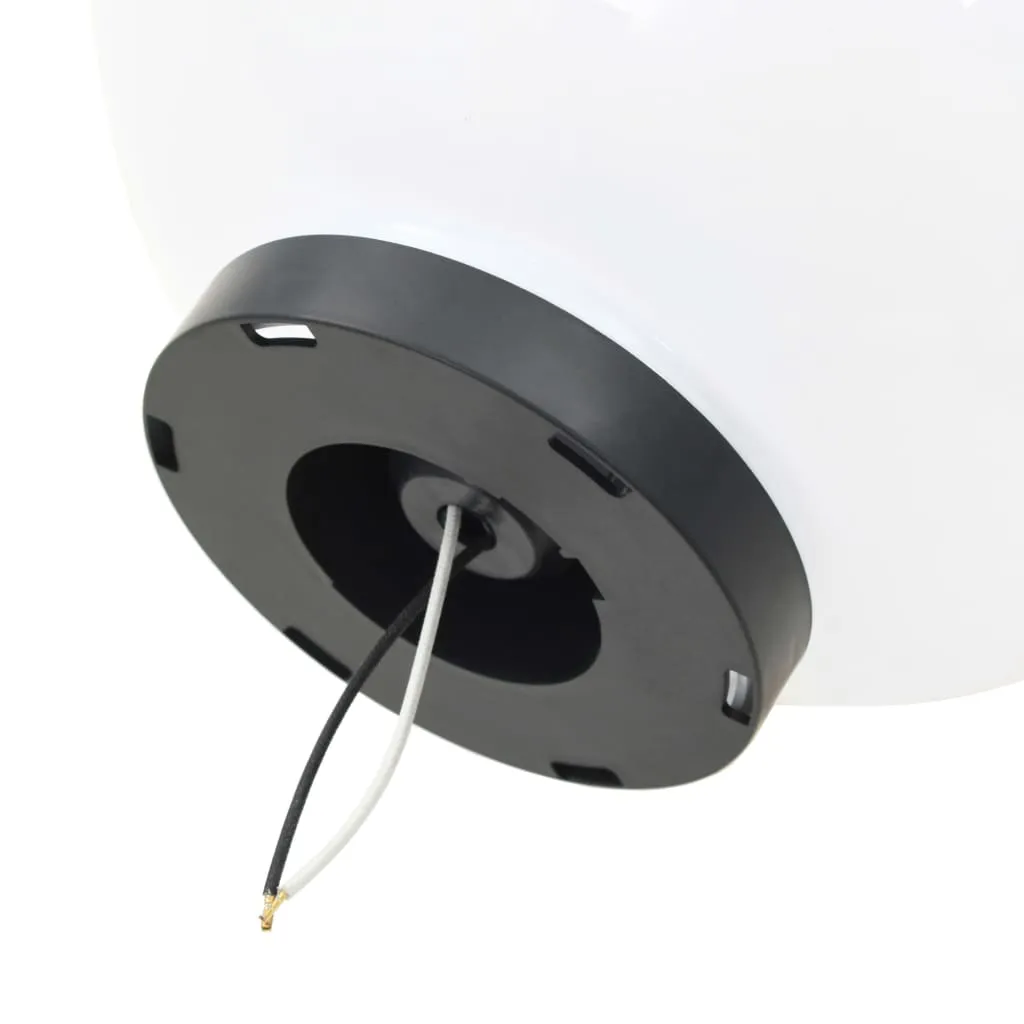 2 LED-Kugellampen 30 cm Weiß für Garten und Terrasse