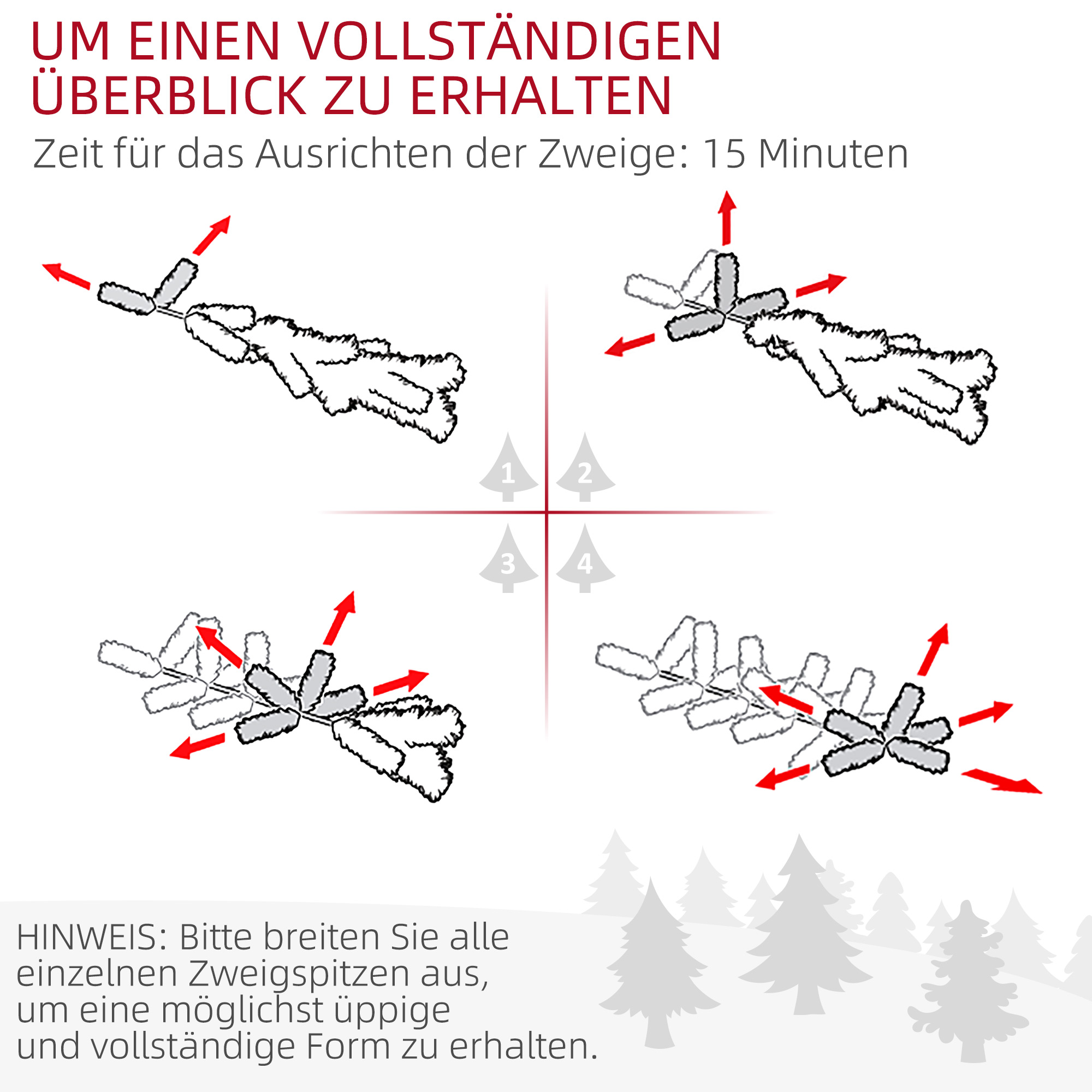 Künstlicher Weihnachtsbaum 183 cm flammhemmend, Grün